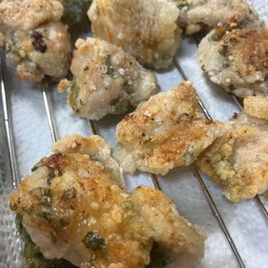 さめおかの作ってみた!投稿(爽やかで美味しい♪大葉とレモンの白だし唐揚げ)