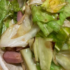 ここあの作ってみた!投稿(キャベツ炒めってこんなに旨くなるんだ😵ぱくぱく大量消費😋)