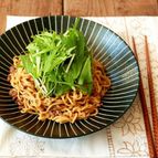 水菜のピリ辛和え麺