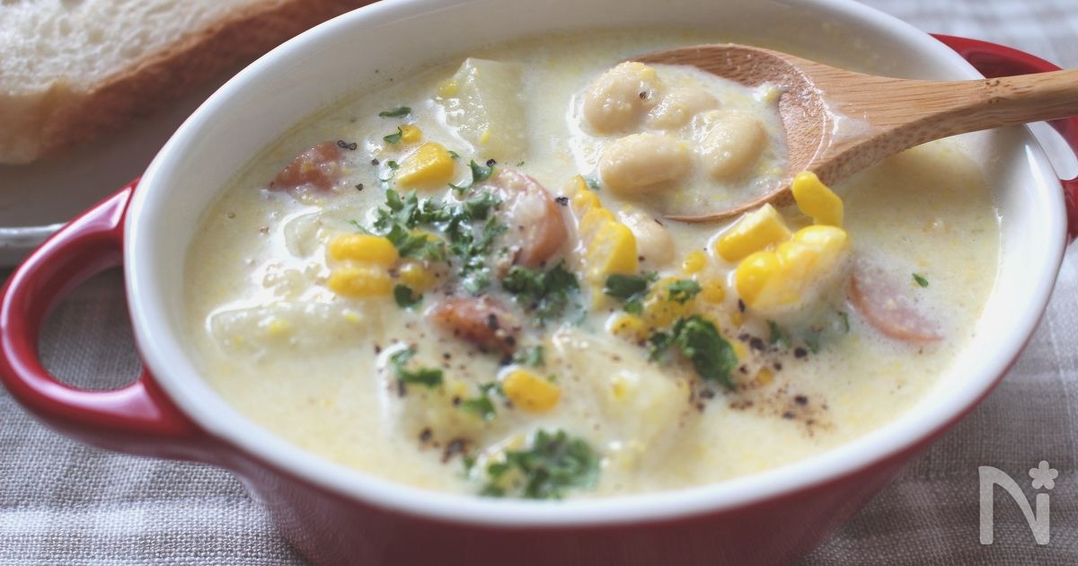 簡単コーンチャウダーのレシピ