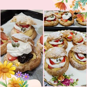 もんぶらん°・*:.。.☆の作ってみた!投稿(【パイシートで簡単！】褒められるシュークリーム♪)
