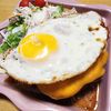 ナムディの作ってみた!投稿(お店級!照り焼きチーズのお月見ハンバーグ)