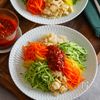 《甘酒で作るヤンニョム風たれで》野菜とお豆の韓国風あえ麺
