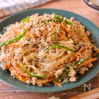 【そぼろチャプチェ】いつもの調味料で！家族が喜ぶ♡