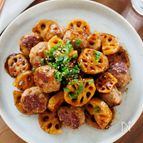 『厚切りれんこんと肉団子の甘酢炒め』ボリューム◎ご飯が進む！