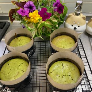 そら・ゆずの作ってみた!投稿(ねっとりとろける♪抹茶のベイクドチーズケーキ)