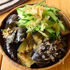 レンジで5分！【なすの揚げ浸し風】シャキシャキきゅうり添え♩
