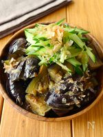 レンジで5分!【なすの揚げ浸し風】シャキシャキきゅうり添え♩