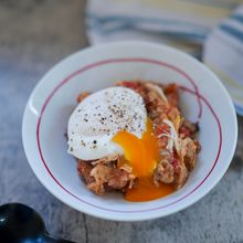 リセットご飯！とろ～り卵のせトマト炊き込みリゾット