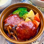【厚揚げでかさまし！デミグラスハンバーグ】節約ごちそう♡
