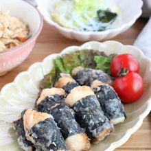 ごはんがすすむ♪鶏むね肉の海苔巻き揚げ