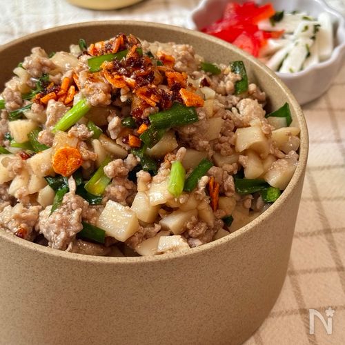 10分で完成!【れんこんそぼろ丼】