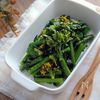 レンジで簡単☆菜の花の白だしバター和え。