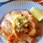 【鶏むね肉とねぎ塩ダレのタン塩風】熱々を食べると美味い😘