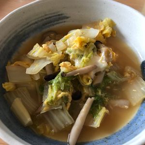風花の作ってみた!投稿(白菜とまいたけの卵とじ)