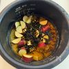 さつまいもと塩昆布の炊き込みご飯の工程3