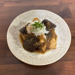 さらの作ってみた!投稿(【驚きの柔らかさ】揚げない！とろ〜り茄子と鶏むね肉のみぞれ煮)
