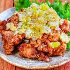 【豚こまねぎだれ】油淋風♪姜葱醤で風味豊か◎