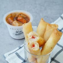 【スープと食べたい！】クリームチーズ＆かにかま春巻き