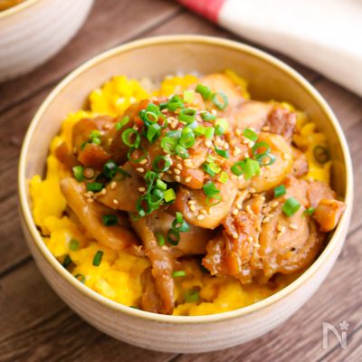 ふわたま照り焼きチキン丼【がっつり!かきこみたい♪】