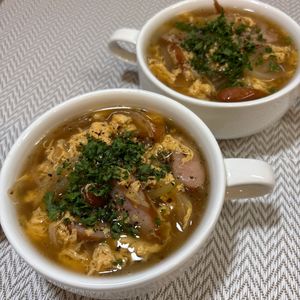 楽ラク手抜キッチン🐶🐾の作ってみた!投稿(風邪予防にも♪【うま塩にんにくスープ】)
