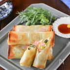 揚げずに簡単！ズッキーニとハムのチーズ春巻き