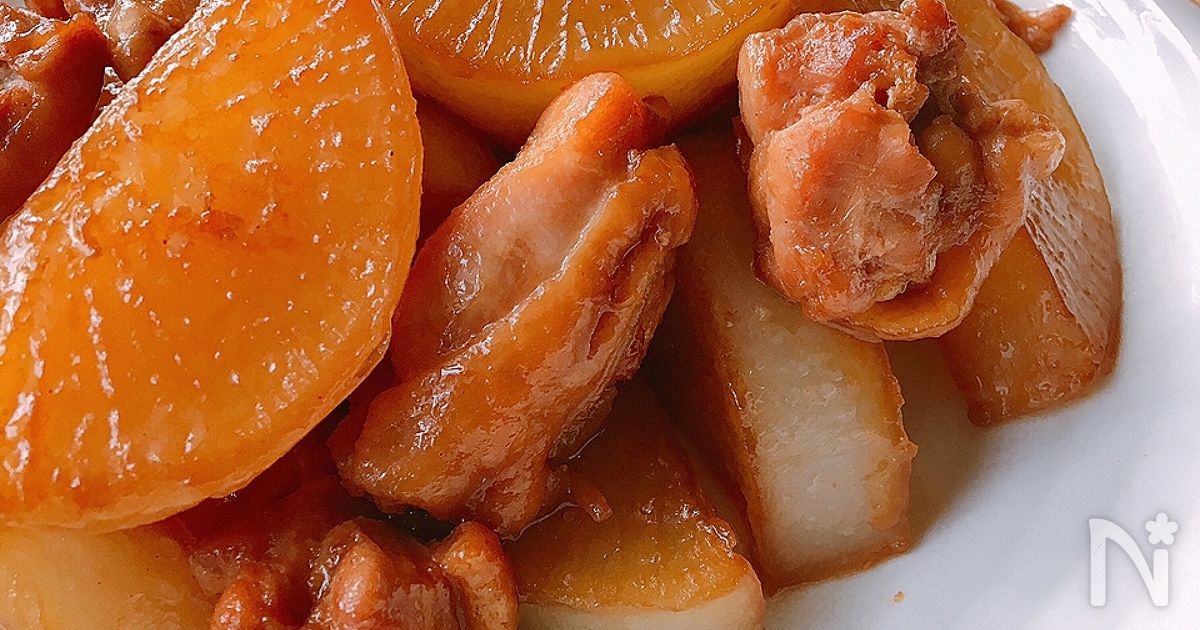 ボリューム煮物☆やわらか大根と鶏肉の飴色煮