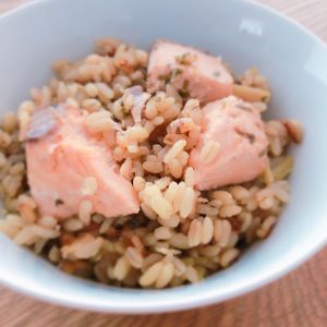 ミルクの作ってみた!投稿(【鮭と塩昆布の炊き込みご飯】)