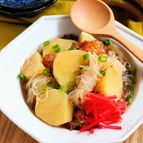 すぐ出来◎味染み染みの
じゃがいもと白滝のおでん風