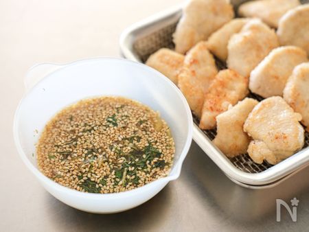 鶏むね肉の薬味南蛮のポイント