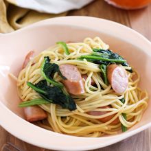 【シンプルに旨い♡】ほうれん草とウインナーの和風パスタ