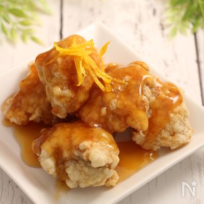 唐揚げの柚子生姜ポン酢あん