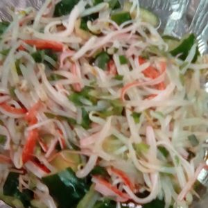鶏皮坊主の作ってみた!投稿(もやしときゅうり《大葉香る♡ノンオイルサラダ》)