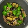 茄子とピーマン《絶品♡中華そぼろ炒め》の工程4