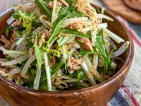 レンチン3分《もやしと水菜♡旨だれツナサラダ》