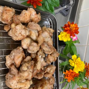 そら・ゆずの作ってみた!投稿(【冷めても美味しい米粉の塩唐揚げ】お弁当屋さん風のあの味♪)