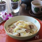 ほっこり♡鶏肉とちくわぶの味噌煮