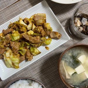 まるの作ってみた!投稿(キャベツたっぷり回鍋肉(ホイコーロー))