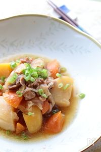 お酢でさっぱり！圧力鍋オースで加圧２分！さっぱり肉じゃが