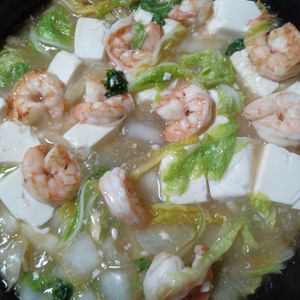 886853の作ってみた!投稿(ほっこり♡ エビと豆腐と白菜の旨とろ煮)