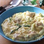 ノンバター！チーズでコク♡白菜と鶏肉のカレーとろみクリーム煮