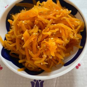 万福の作ってみた!投稿(レンジで簡単！にんじん嫌いもペロリと完食！「にんじんナムル」)