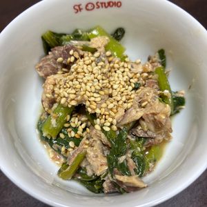 386873の作ってみた!投稿(５分で作れる爆速副菜♡【小松菜とサバ缶の香ばし和え】)