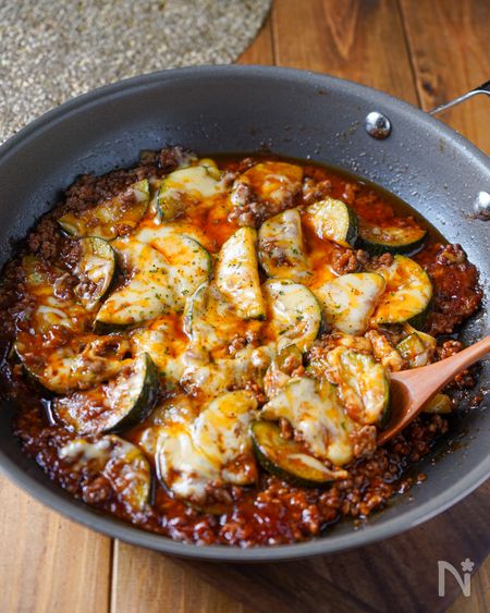 ズッキーニのミートチーズ焼き