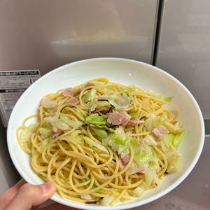 ケの作ってみた!投稿(塩昆布が決め手♪『春キャベツとベーコンのバターポン酢パスタ』)