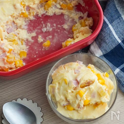 【子どものごちそう】ぷるぷるチーズコーン茶碗蒸し