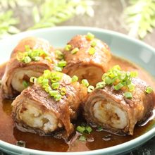 肉巻きおにぎり　肉巻ききりたんぽ