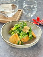 柿と春菊のごま味噌和え【秋の食卓に♪】