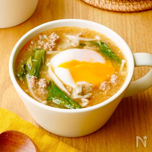 【麻婆きのこスープ】食物繊維たっぷり♪