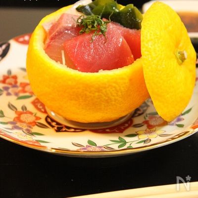 ゆず香るお刺身